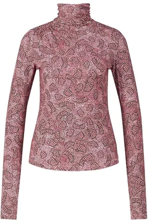 Isabel Marant Top, Dame, Lyserød, XL, Uld, Mønstret Langærmet Skjorte Lou