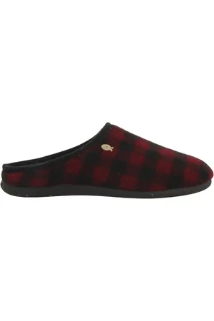 Gioseppo Sko, Herre, Rød, 40 EU, Polyester, Hyggelige Tjekkede Tøfler Savannah