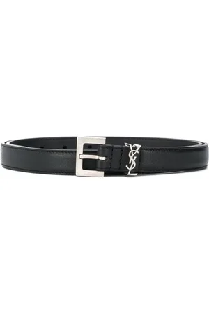 Saint Laurent Tilbehør, Herre, Sort, 100 CM, Sort bælte med Brm0E stil