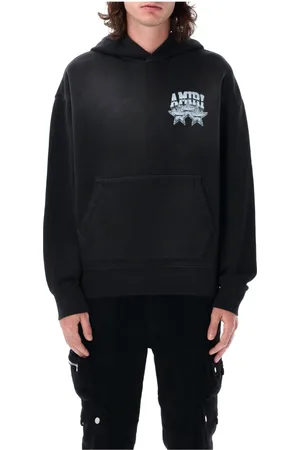 AMIRI Sweathshirts & Hoodies, Herre, Sort, M, Bomuld, Sort Strikvarer Hættetrøje Ss25