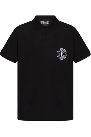 VERSACE Top, Herre, Sort, S, Bomuld, Polo med logo