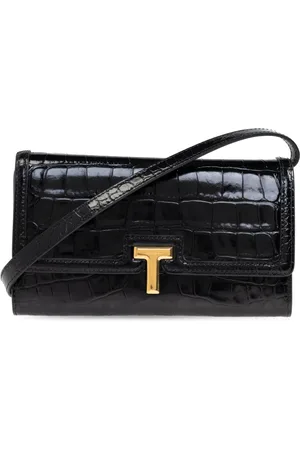 Tom Ford Tilbehør, Dame, Sort, ONE SIZE, Læder, Læderpung med rem