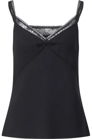 Vince Top, Dame, Sort, S, Uld, Blonde Detalje Top