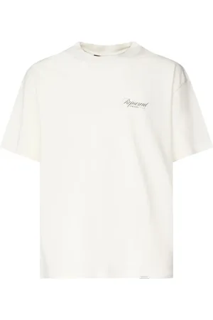 Represent Top, Herre, Hvid, S, Hvid Jersey T-shirt med Logo Print