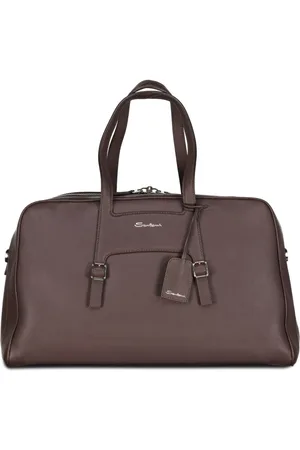 santoni Taske, Herre, Brun, ONE SIZE, Læder, Læder Weekender Taske