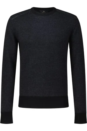 Belstaff Strik, Herre, Sort, S, Uld, Uld Crewneck Pullover