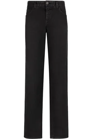 Roberto Cavalli Jeans, Herre, Blå, 3XS, Bomuld, Mid-Rise Straight-Leg Jeans