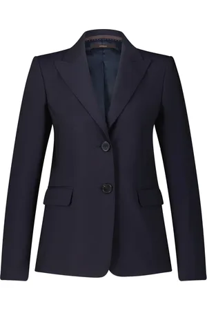 Windsor Jakke, Dame, Blå, XS, Uld, Elegant Uld Stretch Blazer