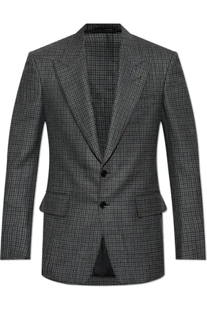 Tom Ford Jakke, Herre, Grå, L, Uld, Houndstooth Blazer