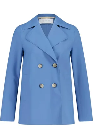 Harris Wharf London Jakke, Dame, Blå, XS, Jersey Peacoat Klassisk Stil Behagelig Pasform