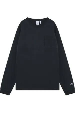 Champion Top, Herre, Blå, L, Hamp, Langærmet rund hals T-shirt