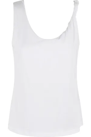 FEDERICA TOSI Top, Dame, Hvid, M, Uld, Stilfuld Jersey Top