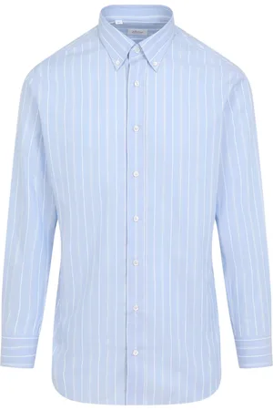 BRIONI Skjorte, Herre, Blå, 2XL, Bomuld, Blå Skjorte Elegant Stil