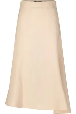 Fabiana Filippi Nederdel, Dame, Brun, S, Uld, A-Line Nederdel med Dekorative Sømme