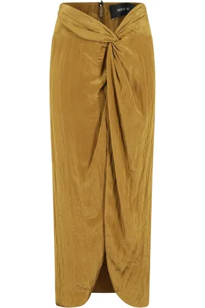 FEDERICA TOSI Nederdel, Dame, Brun, XS, Tyl, Elegant Froisse Style Kjole