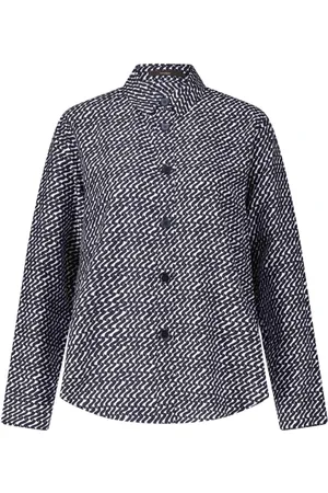 Windsor Bluser & Skjorter, Dame, Blå, S, Uld, Silk Mønstret Skjorte