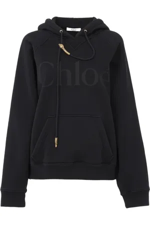 Chloé Sweathshirts & Hoodies, Dame, Sort, XS, Bomuld, Sort sweater med kængurulomme