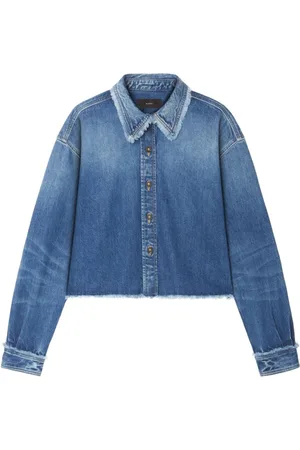 Alanui Bluser & Skjorter, Dame, Blå, M, Denim, Blå Skjorte med Lange Ærmer