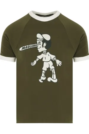 MAGLIANO Top, Herre, Grøn, S, Militærgrøn Grafisk Print T-shirt
