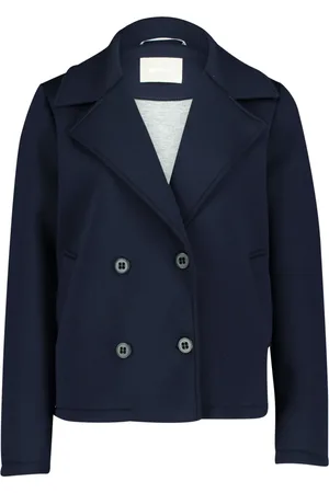 AMBER & JUNE Jakke, Dame, Blå, 2XL, Moderne Blazer med Reverskrave