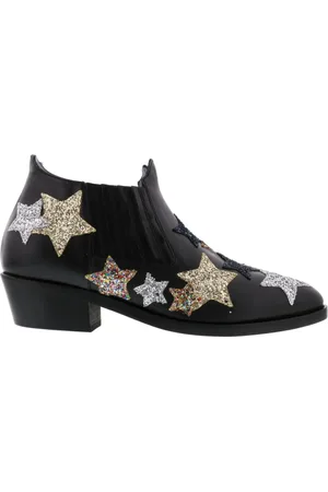 Chiara Ferragni Sko, Dame, Sort, 35 EU, Sort Glitter Cowgirl Støvler