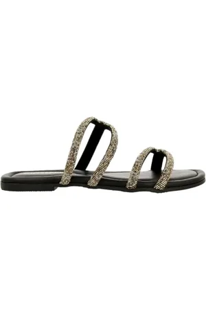 Gioseppo Sko, Dame, Sort, 36 EU, Uld, Flade damesandaler med åben tå