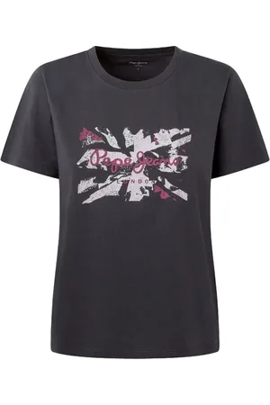 Pepe Jeans Top, Dame, Grå, XS, Bomuld, Hvid Kvinders T-shirt Kallan Model