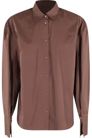 FEDERICA TOSI Bluser & Skjorter, Dame, Brun, S, Cut Out Tela Top