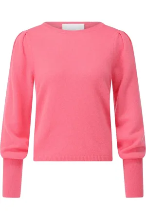 Allude Strik, Dame, Lyserød, L, Læder, Kashmir Ribstrikket Sweater