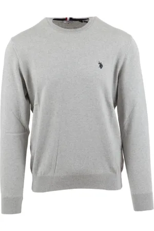 U.S. Polo Assn. Strik, Herre, Grå, 4XL, Uld, Stilfuld Sweater 64904