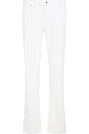 BRIONI Bukser, Herre, Hvid, W34, Bomuld, Hvide Bukser Moderne Elegance