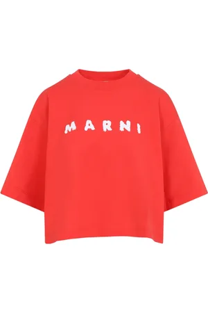 Marni Top, Dame, Rød, 2XS, Bomuld, Crimson T-Shirt