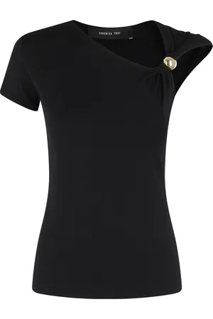 FEDERICA TOSI Top, Dame, Sort, S, Strækbar viskose smykker