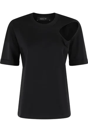 FEDERICA TOSI Top, Dame, Sort, 2XS, Jersey Cut Out Top