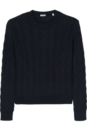 Aspesi Strik, Dame, Blå, M, Uld, Blå Sweatshirt til Stilfuldt Afslappet Look