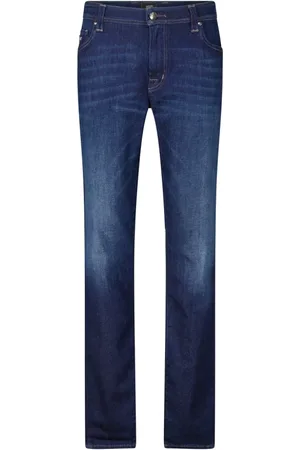 sartoria tramarossa Jeans, Herre, Blå, W40, Slim-Fit 5-Lomme Lynlås Jeans