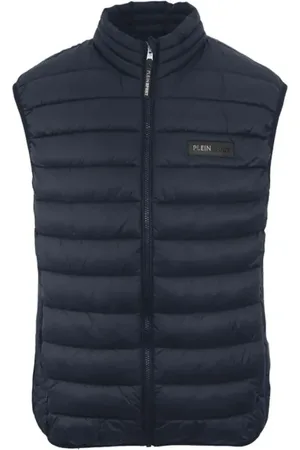 Philipp Plein Jakke, Herre, Blå, M, Sporty Ærmeløs Jakke