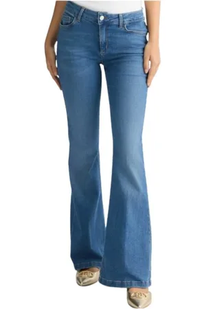 Liu Jo Jeans, Dame, Blå, W24, Bomuld, Flared Perfect Beat Jeans