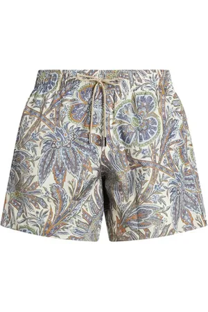 Etro Badetøj, Herre, Flerfarvet, L, Uld, Paisley Foliage Shorts