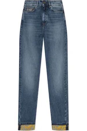 VERSACE Jeans, Herre, Blå, W32, Denim, Mønstrede jeans
