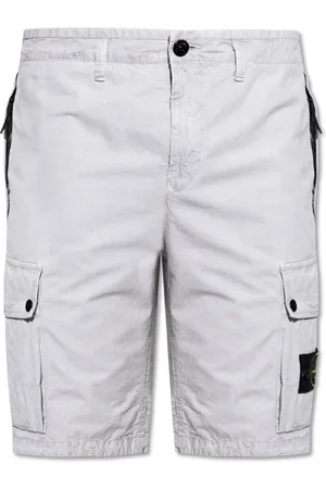 Stone Island Shorts, Herre, Grå, W30, Logo Shorts