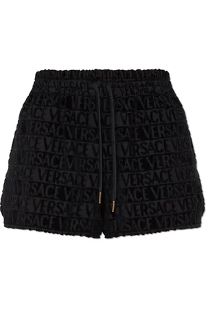 VERSACE Shorts, Dame, Sort, XL, Bomuld, Shorts med logo