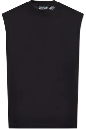 VERSACE Top, Herre, Sort, S, Bomuld, Ærmeløs T-shirt