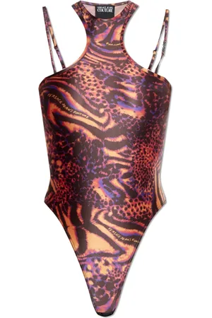 VERSACE Top, Dame, Flerfarvet, XS, Dyretryk bodystocking