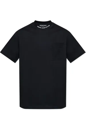 VERSACE Top, Herre, Sort, S, Bomuld, T-shirt med logo