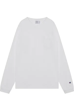 Champion Top, Herre, Hvid, L, Hamp, Langærmet rund hals T-shirt