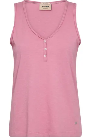 Mos Mosh Top, Dame, Lyserød, M, Bomuld, Enkel Top med Knapper