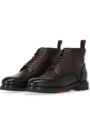 santoni Sko, Herre, Brun, 42 1/2 EU, Uld, Logan Snørestøvler