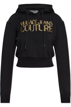 VERSACE Sweathshirts & Hoodies, Dame, Sort, S, Bomuld, Hættetrøje