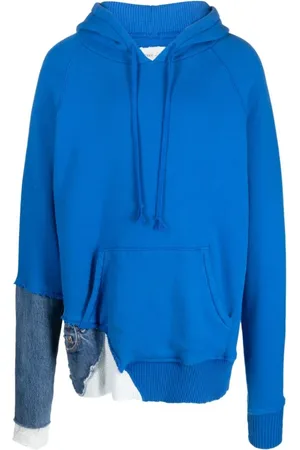 GREG LAUREN Sweathshirts & Hoodies, Herre, Blå, S, Denim, Blå Fragment Denim Jakke
